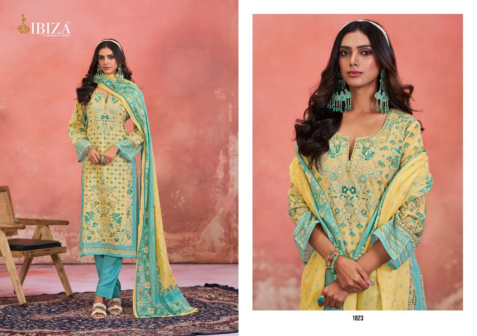 Gulrez By Ibiza Linen Digital Printed Designer Salwar Kameez Wholesale Online